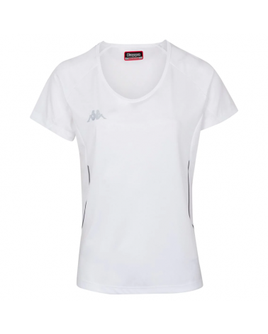 camiseta-padel-mujer-manga-corta-blanca-modelo-fania-kappa-equipacion-padel-mujer