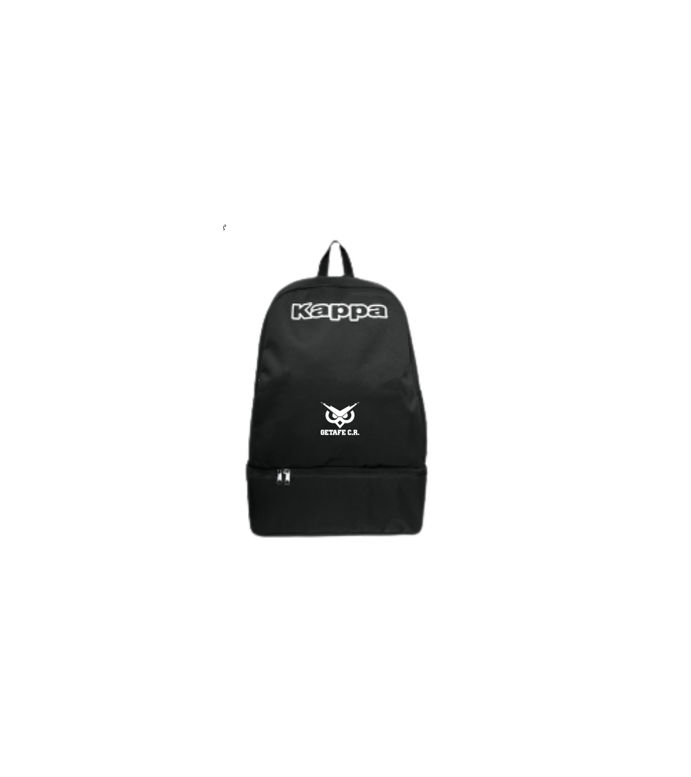 mochila-negra-getafe-rugby-mochilas-kappa-cómoda-asas-blandas-espalda-reforzada