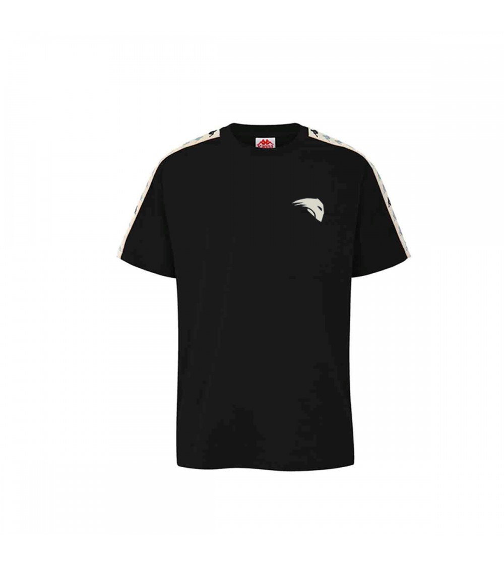Camiseta-deporte-negra-modelo-paulo-negra-personalizada-movistar-riders-banda-kappa-hombros-original
