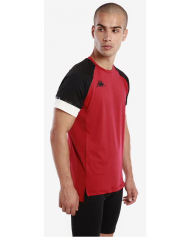 camiseta-padel-hombre-modelo-komat-dinasy-kappa-coleccion-pádel-camisetas-técnicas-deportivas-negro-rojo-blanco